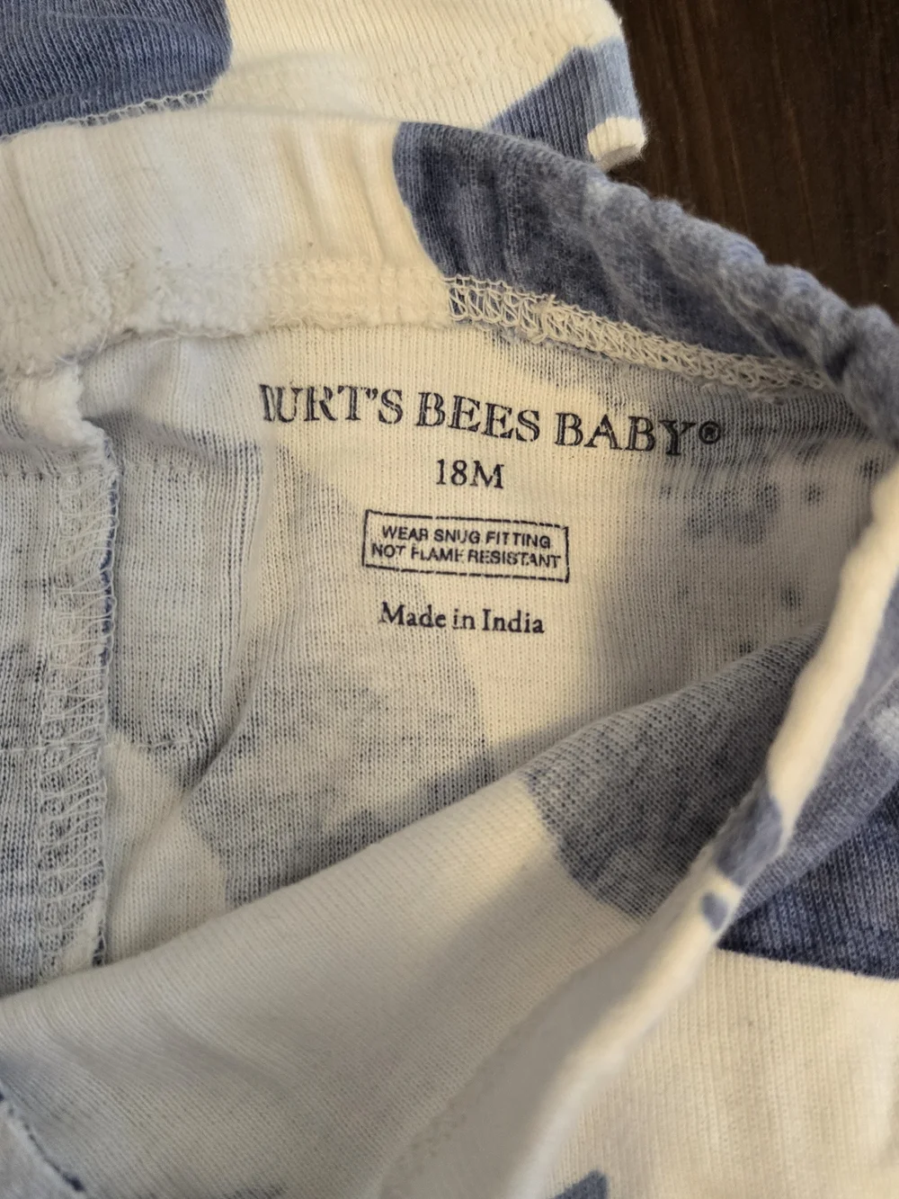 Burt's Bees Baby Blue Moon Print Two-Piece Pajama Set